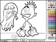 Ghost Couple Coloring Page