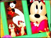Minnie with Chip and Dale Online Coloring