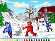 Winter Fun Coloring Game