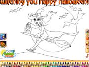 Young Witch Coloring Game